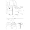 Brickston 3-piece Triple Power Reclining Sofa Set Grey — product view 17