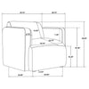 Dorset 3-piece Upholstered Round Track Arm Sofa Set Brown — product view 18