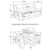 Conrad 2-piece Upholstered Padded Arm Motion Sofa Set Grey — product view 18