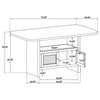 Kailani 8-piece Counter Dining Set with Cabinet Beige Oak — product view 18