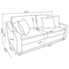 Christine 3-piece Upholstered Sloped Arm Sofa Set Beige — product view 18