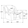 Gilson 3-piece Chenille Upholstered Reclining Sofa Set Grey — product view 18