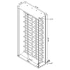 Montara Tempered Glass Wine Storage LED Curio Cabinet Chrome — product view 19