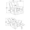 Conrad 3-piece Upholstered Padded Arm Motion Sofa Set Grey — product view 19