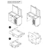 Flora 2-drawer Vanity Set with LED Mirror Black High Gloss — product view 20