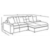 Blaine Upholstered Reversible Chaise Sectional Sofa Chocolate — product view 20