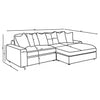 Blaine Upholstered Reversible Chaise Sectional Sofa Sand — product view 20