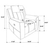 Brentwood 3-piece Upholstered Reclining Sofa Set Charcoal — product view 20