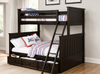 Jordan Bunk Bed — Twin/Full / Weathered Espresso / No Stairs
