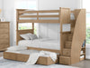 Jordan Bunk Bed — Twin/Twin / Weathered Sand / Stairs