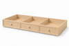 Riley beadboard twin trundle and divided storage — Natural