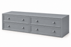 Captain four-drawer underbed storage — Gray