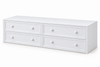 Optional Captain Four Drawer Underbed Storage — White