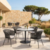 Batu Dining Table Gray & Black