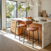 Rorun Counter Stool Brown — Set of 2