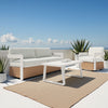 Gelo Swivel Chair White & Brown