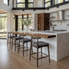 Tuzka Counter Stool Gray & Espresso — Set of 2
