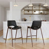 Desi Counter Stool (Set of 2) Black & Walnut — Set of 2
