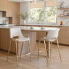 Desi Counter Stool White & Gold — Set of 2