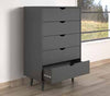 Donco Urban Five-Drawer Chest — Dark Grey — 2743-DG