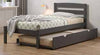 Donco Twin Trundle Bed with Slat Kit — Dark Grey; accessory shown installed, bed sold separately — 503-DG