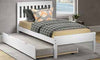 Donco Twin Trundle Bed with Slat Kit — White; accessory shown installed, bed sold separately — 503-W