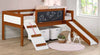 Donco Art Play Junior Low Loft Bed — Light Espresso — 3005-TLE