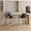 Desi Counter Stool Black & Gold — Set of 2