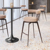 Saku Swivel Barstool Beige & Brown