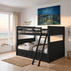 RILEYCFG|full-full|black|trundle|Riley Full/Full Black trundle