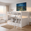 RILEYCFG|full-full|white|trundle|Riley Full/Full White trundle