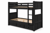 RILEYCFG|twin-twin|black|trundle|Riley Twin/Twin Black trundle