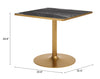 Caliza Dining Table Black & Gold
