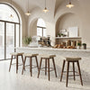 Divat Counter Stool Beige & Walnut — Set of 2