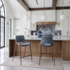 Desi Counter Stool (Set of 2) Azure Gray & Walnut — Set of 2