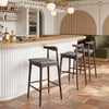 Tuzka Barstool Gray & Espresso — Set of 2