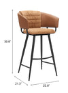 Juno Barstool Brown — Set of 2