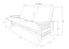 Washington Futon Frame — Queen / Rustic Walnut