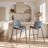 Desi Counter Stool (Set of 2) Azure Gray & Walnut — Set of 2