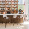 Desi Barstool (Set of 2) Beige & Walnut — Set of 2