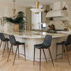 Magnus Counter Stool Black & Walnut — Set of 2