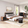 Netz King Bed Black & Walnut