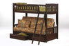 Cinnamon Twin over Futon Bunk Bed